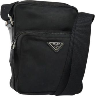 Prada unisex, Pre-owned, Zwart, Maat: ONE Size Nylon