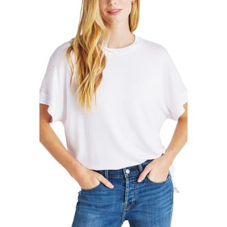 Splendid Supersoft Short Sleeve Sweatshirt in Fresh White at Nordstrom Rack, Size X-Small