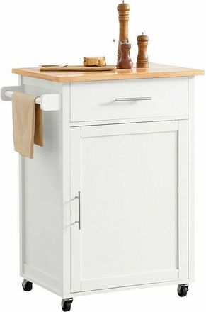 SoBuy Carrito Auxiliar De Cocina Con Un Caj&oacute;n Y Una Puerta Carrito Multifuncional 68x46x90 Cm Fkw102-wn Sobuy Es