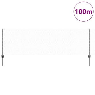 Berkfield Home Durable Fence Posts 11 pcs U-Channel Grey 80 cm Steel, Hexagon Fe