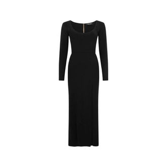 Roberto Cavalli Midi Dresses, female, Black, Size: XS Midi Dress With Slit