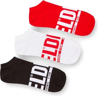 Diesel Three-pack low-cut logo socks - Socks - Man - Multicolor