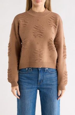 Cyrus Textured Crewneck Sweater in Tobacco Brown at Nordstrom Rack, Size X-Large