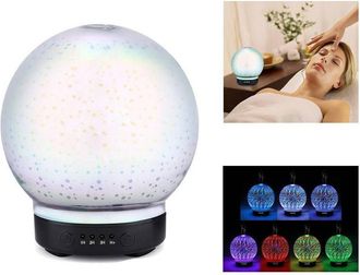 Trade Shop Trade Shop - Aromaterapia 7 Led 3d Umidificatore Diffusore Aromi Casa Ufficio Hytc002