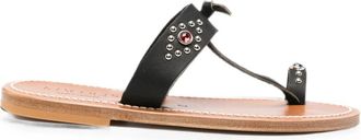 K.Jacques Flip Flops - Dames - Slippers - Zwart - 38 EU - Schoenen