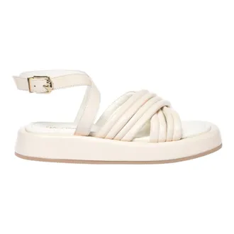 Baldinini Nappa Sandal - female - Baldinini - Flat Sandals - White - 4 1/2 UK - Shoes