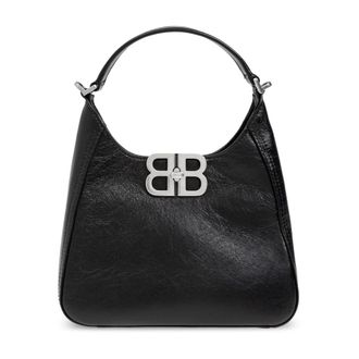 Balenciaga Tassen, Dames, Zwart, ONE Size, Leer, Handtas BB Soft
