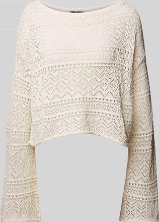 Review Strickpullover mit Lochmuster in Offwhite, Gr&ouml;&szlig;e XS