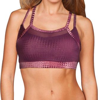 TLF Apparel Mesh Overlay Vice Low Impact Sports Bra In Medusa