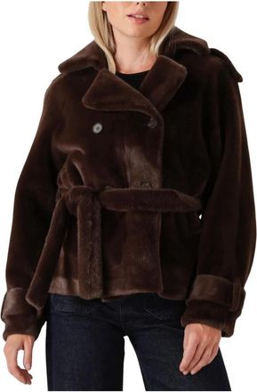 Ibana Chique Faux Fur Jas - Dames - Jassen - Bruin - L - Jassen