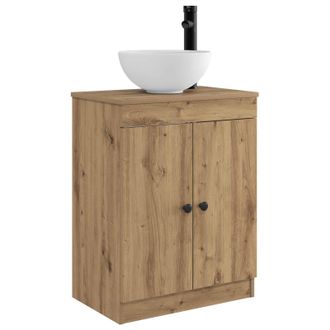 vidaXL Vanidad De Ba&ntilde;o Con Lavabo Roble Artisan 54 X 35 X 83 Cm Vidaxl