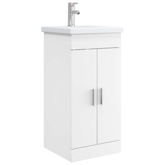 vidaXL Vanidad De Ba&ntilde;o Con Lavabo Blanco 42 X 40 X 84,5 Cm Vidaxl