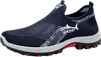 Generic Fashionable Breathable Canvas Mens Casual Shoes Mens Vegan Shoes Casual (Blue, 7.5)