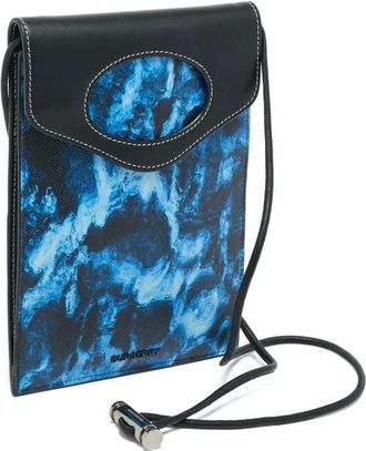 Burberry Pouch per smartphone con logo - Blu