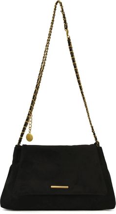 Generic Fashion Women Soft Suede Shoulder Bag Winter Small Chain Crossbody Bags Trend Female Handbags And Purses(Black)