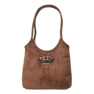 Guess Tassen, Dames, Bruin, ONE Size, Leer, Schoudertas