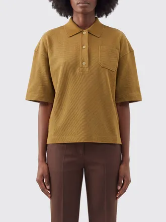 Saint Laurent Polo in cotone a maniche corte con tasca a toppa