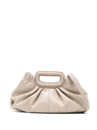 Maje logo-detail gathered tote bag - Neutrals