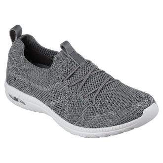 Skechers Womens Arch Fit Flex Sneaker In Charcoal