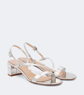 Gianvito Rossi Betsey metallic leather sandals