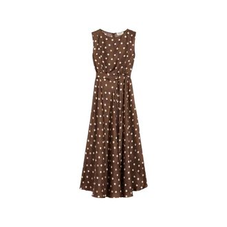 Max Mara SMMMARTINA Polka-dot Pattern Midi Dress