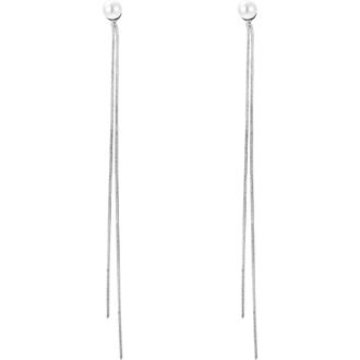 Untamed Petals Viola Modern Pearl Drop in Silver at Nordstrom