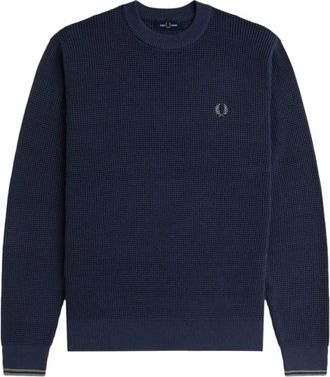 Fred Perry Heren, Truien, Blauw, Maat: XL Katoen