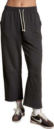 perfectwhitetee Fallon Fleece Barrel Leg Sweatpant In Vintage Black