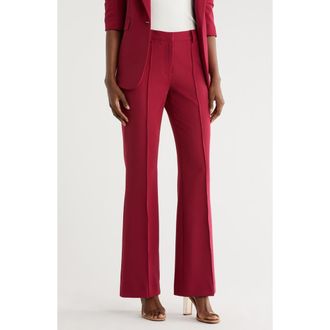 DKNY Pintuck Flare Leg Pants in Beet at Nordstrom Rack, Size 2