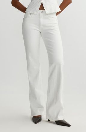 DL1961 Bella Mid Rise Slim Bootcut Jeans in White at Nordstrom, Size 32