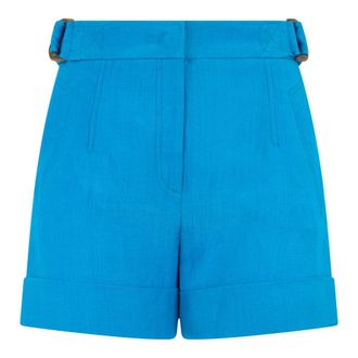 Alberta Ferretti High Waist Shorts - female - Alberta Ferretti - Casual Shorts - Blue - XS - Shorts