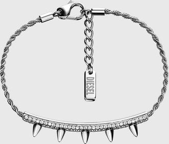 Diesel Stainless Steel ID Bracelet - Bracelets - Unisex - Silver