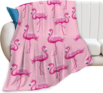 OEM Manta De Forro Polar Rosa Suave Con Estampado De Flamencos, 50 X 40 Pulgadas, C&oacute;moda Y Afelpada, Un Regalo Perfecto Para Mujeres, Ni&ntilde;as Y Ni&ntilde;os Ideal 