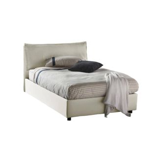 Talamo Italia Dmora - Cama De Plaza Y Media Dbegi, Cama Contenedor Con Revestimiento De Tela, 100% Made In Italy, Apertura Frontal, Adecuado Para Colch&oacute;n 120x200 Cm