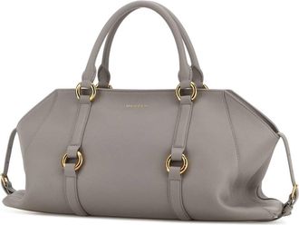 Alexander McQueen Womens Farringdon Shoulder Bag Gray Calf