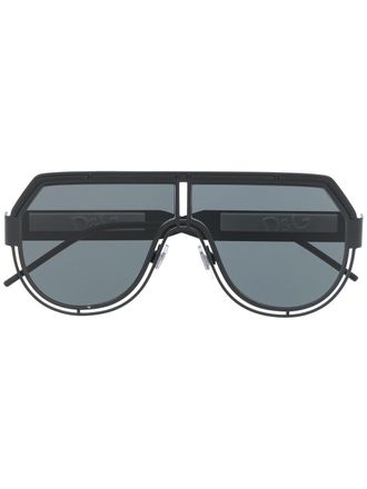 Dolce & Gabbana Eyewear Zonnebril met oversized montuur - Zwart
