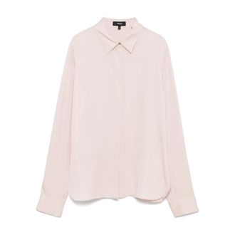 Theory Shirts, female, Pink, Size: M Classic Fitted Shirt