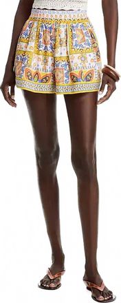 Ramy Brook Angelina Pull-On Short In White Piazza