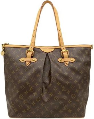 Louis Vuitton Tweedehands Canvas Louis Vuitton tassen - Dames - Vintage Shopper - Bruin - ONE Size - Vintage
