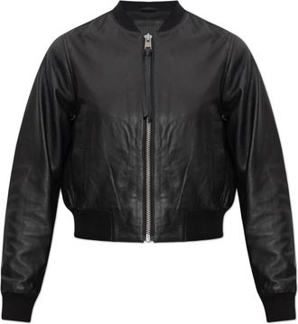 AllSaints Orten jas - Dames - Leren en Su&egrave;de Jassen - Zwart - L - Leer - Jassen