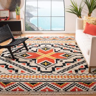 Safavieh Kenya Hand Made Area Rug, Multi Bohemian Style Non-Shedding