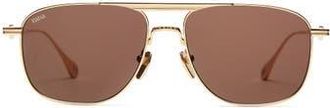 Vada Jewelry Gator Sunglasses in Brown Gold Titanium at Nordstrom