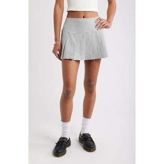 BP. Pleated Miniskort in Grey Soft Heather at Nordstrom Rack, Size Xx-Small