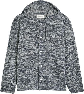 Officine G&eacute;n&eacute;rale Basile button-up hoodie - men - Cotton/Polyester - S - Blue