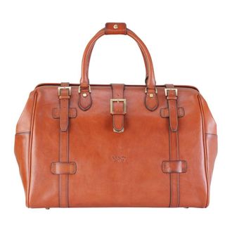 Infinity Leather Genuine Leather Duffle Holdall Vintage Travel Gym Bag - Windsor in Tan