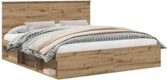 vidaXL Bed Frame Artisian Oak 180 x 200 cm Solid Pine Wood vidaXL