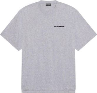 Balenciaga Turn Slit T-Shirt Grey Black 675016TLVB31167