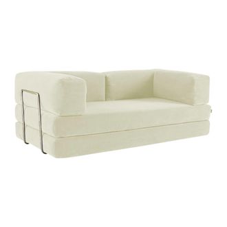 Sweeek Sof&aacute; cama envasado al vac&iacute;o plegable fut&oacute;n de pana con estructura