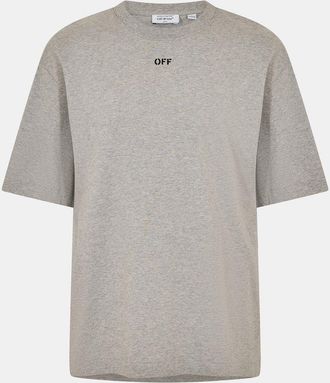 Off-white Mens Off White Crew Neck Short Sleeve Skate T-Shirt in Grey/Black - Size X-Large