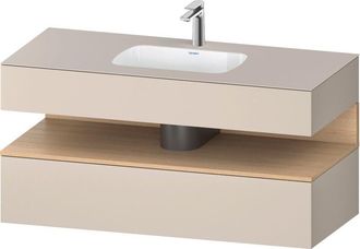 Duravit Qatego Lavabo Encastrado Con Base De Lavabo Consola, - Duravit